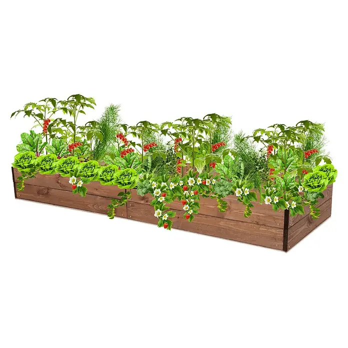 Proregal Hochbeet Growline Holz - 80 x 203 x 18 cm, Holz, Braun