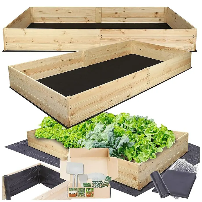 Proregal Hochbeet Growline Holz - Holz, Natur