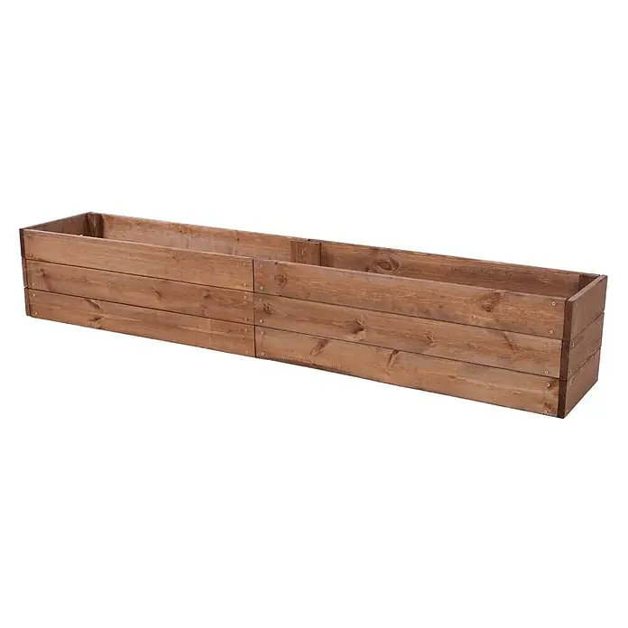 Proregal Hochbeet Growline Holz - 30 x 203 x 27 cm, Holz, Braun
