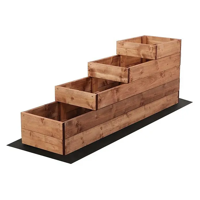 Proregal Hochbeet TREPPEN Holz - Holz, Braun