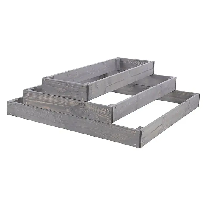 Proregal Hochbeet GardenStep Holz - Holz, Grau
