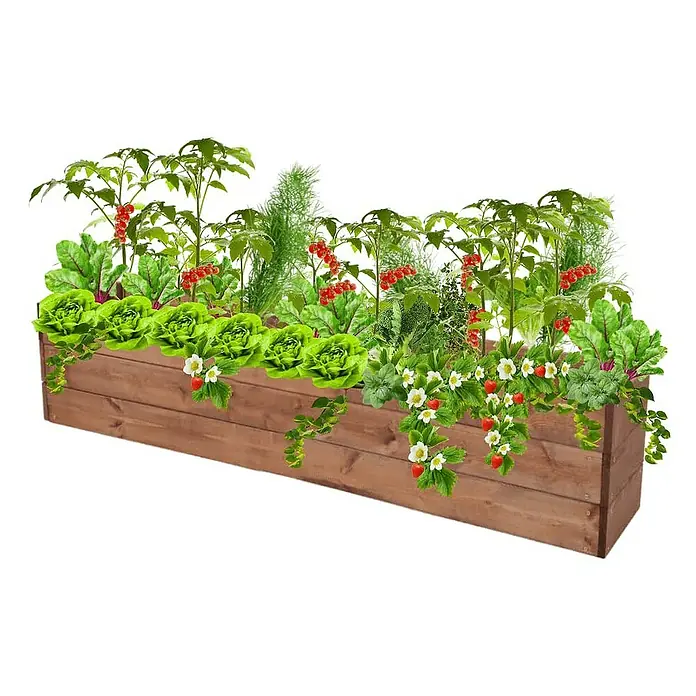 Proregal Hochbeet Growline Holz - 30 x 120 x 27 cm, Holz, Braun