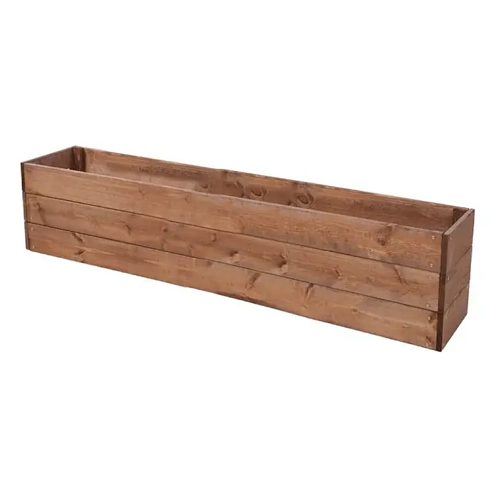 Proregal Hochbeet Growline Holz - 30 x 120 x 27 cm, Holz, Braun