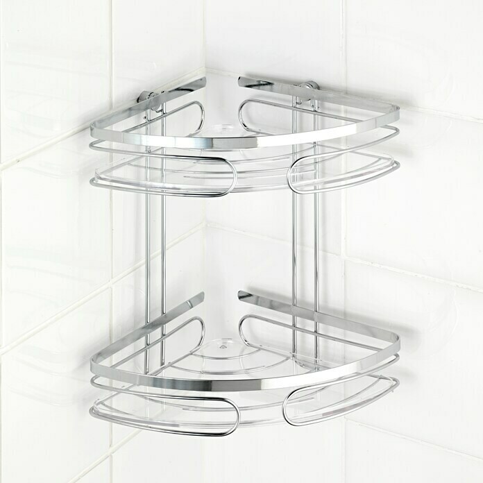 Wenko Cesta de baño angular doble Premium (L x An x Al: 19,5 x 19,5 x 27,5 cm)