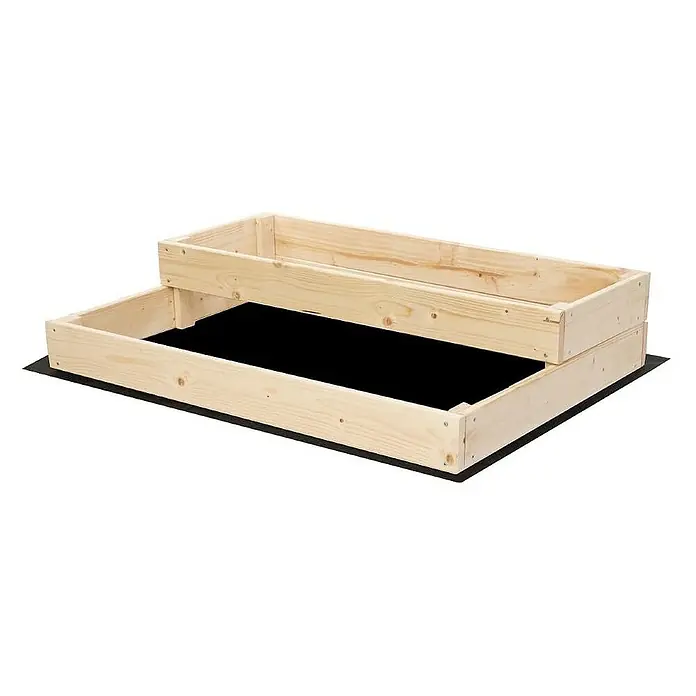 Proregal Hochbeet TREPPEN Holz - 63 x 90 x 18 cm, Holz, Natur