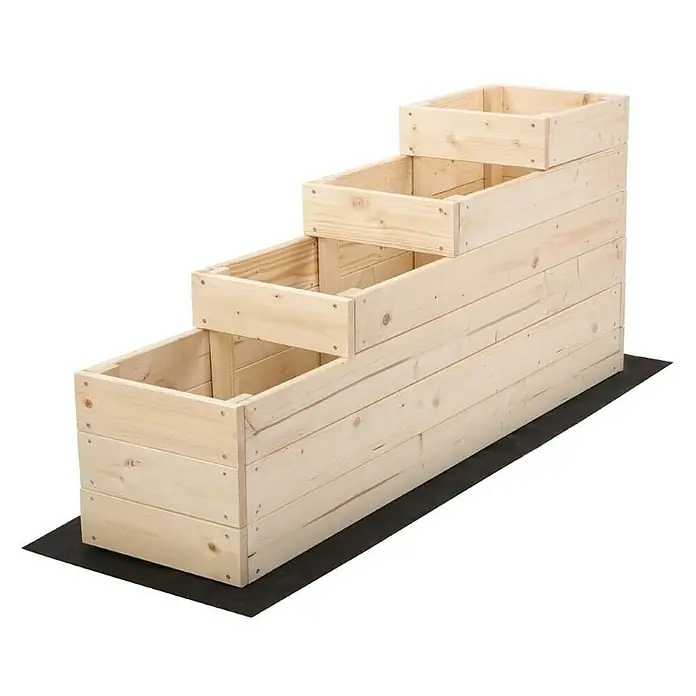 Proregal Hochbeet TREPPEN Holz - Holz, Natur