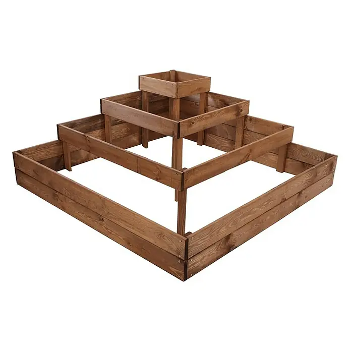 Proregal Hochbeet TREPPEN Holz - Holz, Braun
