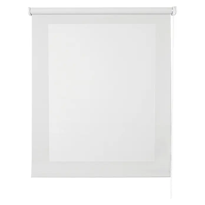 Estor enrollable Roll-up Screen - An x Al: 100 x 250 cm, Blanco, Unicolor - Estor enrollable blanco para ventanas, que ofrece privacidad y luz sin reflejos. Fácil de usar con cordón, ideal para salones y dormitorios.
