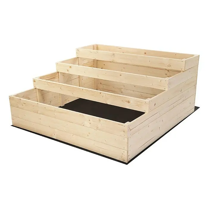 Proregal Hochbeet TREPPEN Holz - Holz, Natur