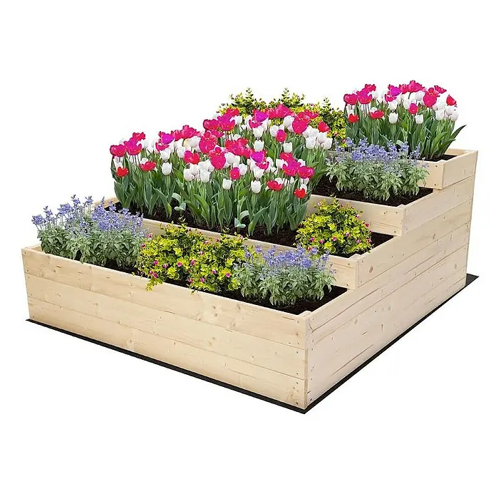 Proregal Hochbeet TREPPEN Holz - Holz, Natur
