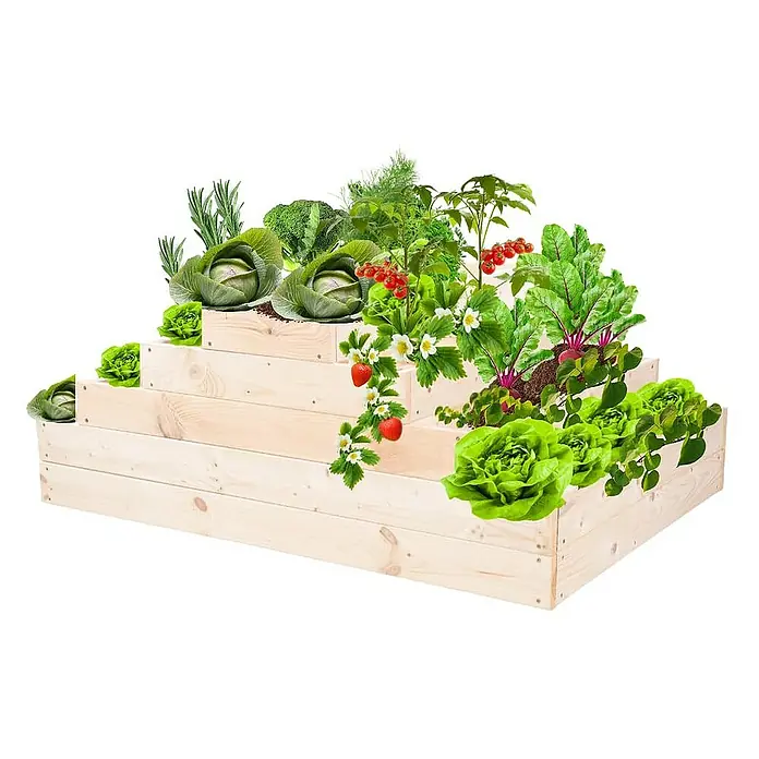 Proregal Hochbeet GardenStep Holz - Holz, Natur