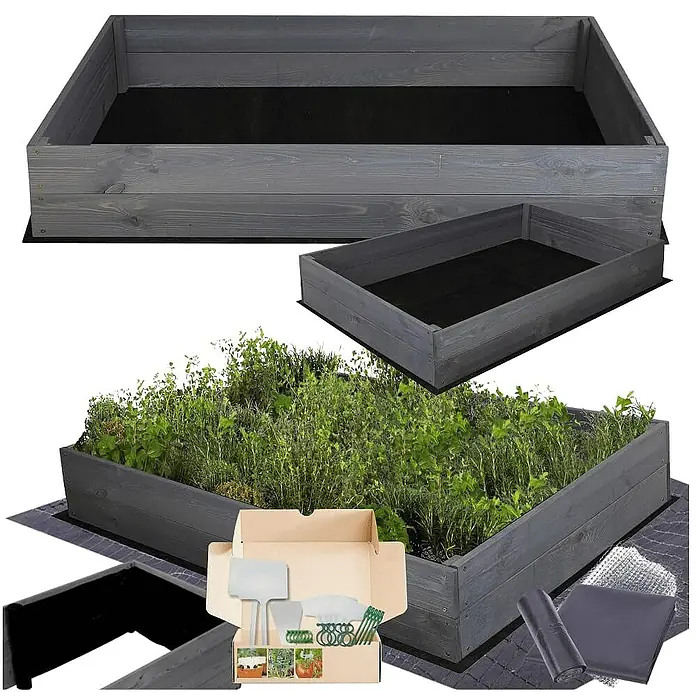 Proregal Hochbeet Growline Holz - Holz, Grau