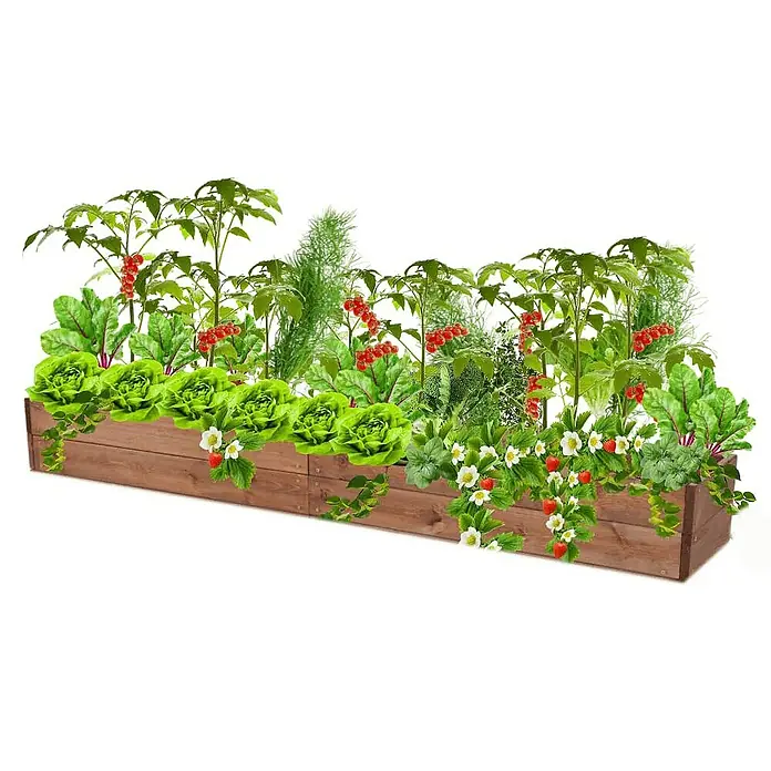 Proregal Hochbeet Growline Holz - 30 x 237 x 18 cm, Holz, Braun