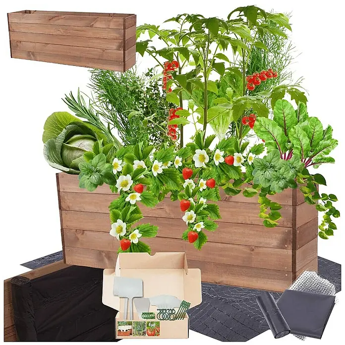Proregal Hochbeet Growline Holz - 30 x 120 x 45 cm, Holz, Braun