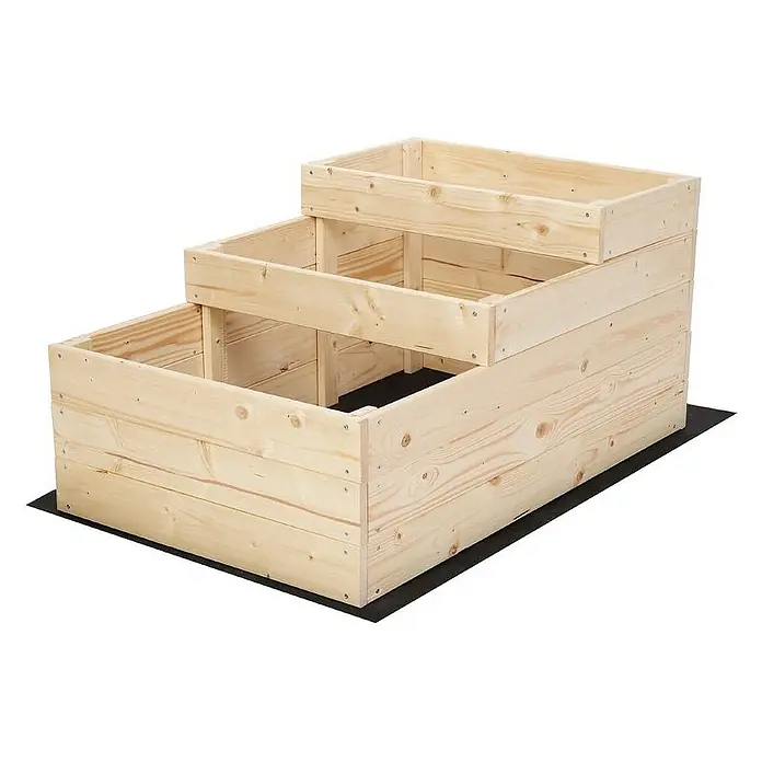 Proregal Hochbeet TREPPEN Holz - Holz, Natur