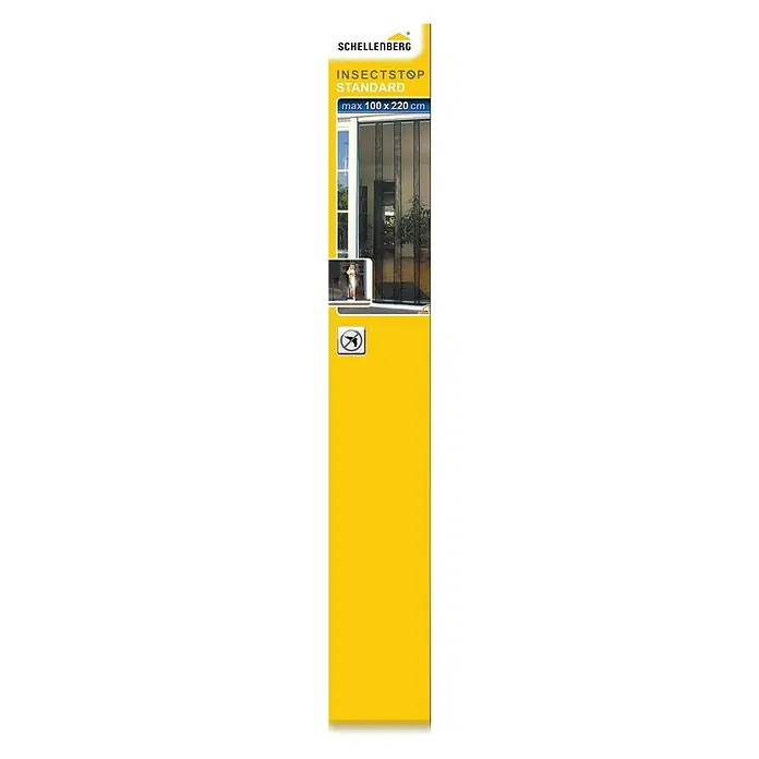 Schellenberg Mosquitera Insectstop Standard - An x Al: 100 x 220 cm, Color bastidor: Blanco - Imagen de la puerta mosquitera Schellenberg Insect Stop Standard para una protección eficaz contra los insectos.