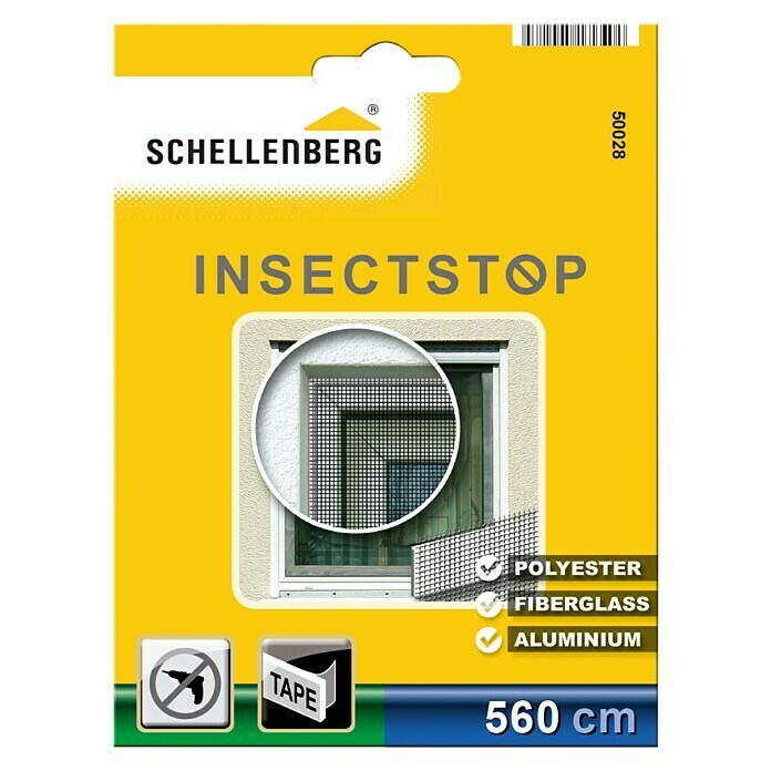 Schellenberg Insect Stop Cinta para mosquitera (560 x 280 cm, Mosquitera, Puede cortarse a medida)