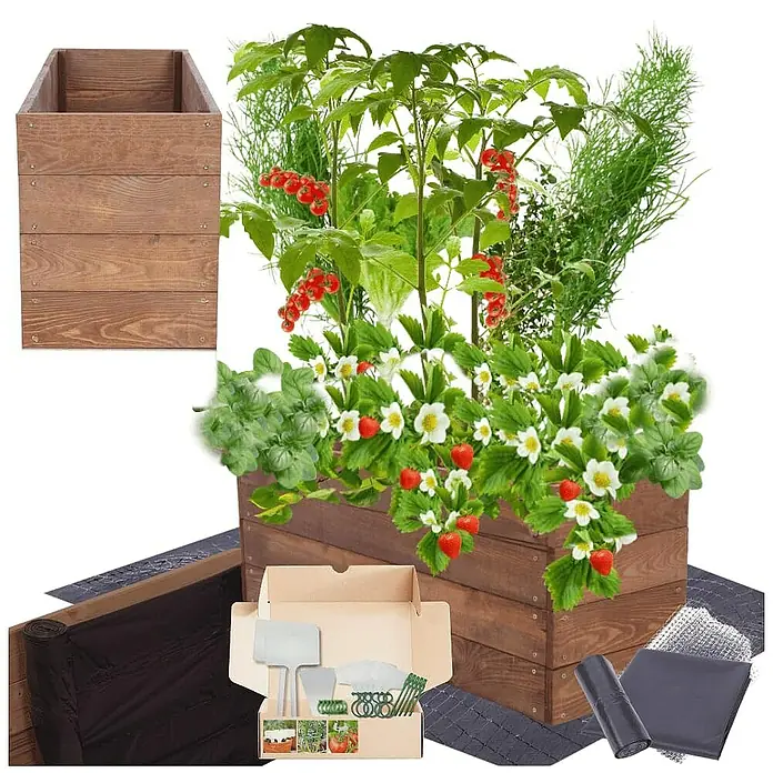 Proregal Hochbeet Growline Holz - 30 x 93 x 36 cm, Holz, Braun