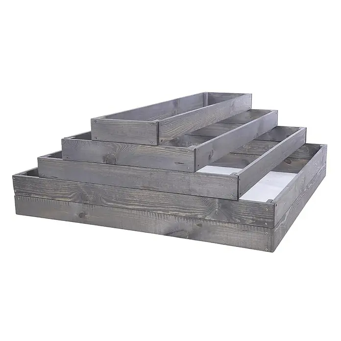Proregal Hochbeet GardenStep Holz - 100 x 117 x 45 cm, Holz, Grau