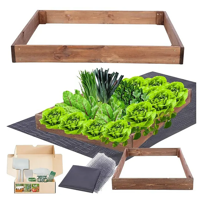 Proregal Hochbeet GardenStep Holz - Holz, Braun