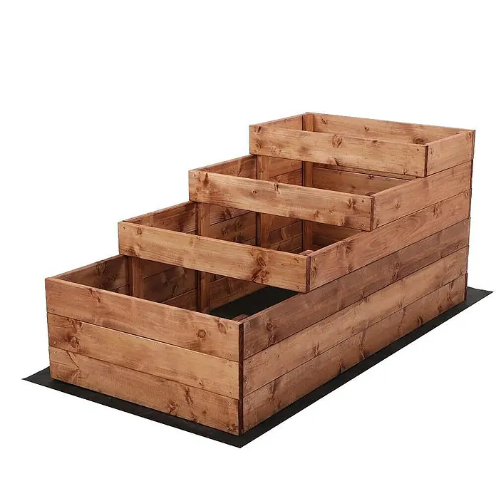 Proregal Hochbeet TREPPEN Holz - Holz, Braun