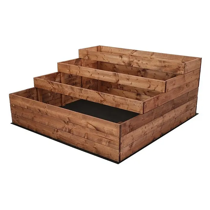 Proregal Hochbeet TREPPEN Holz - Holz, Braun