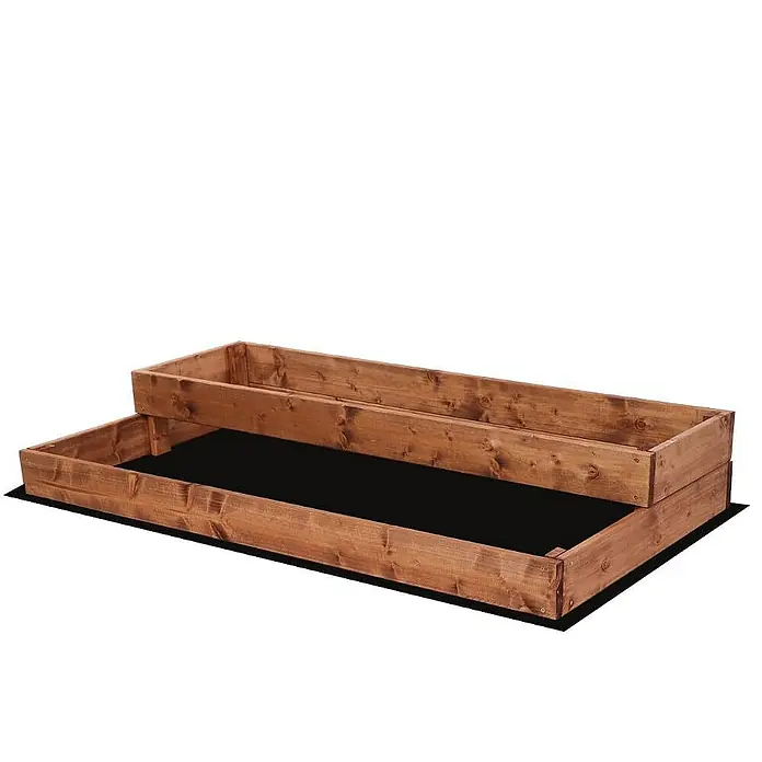 Proregal Hochbeet TREPPEN Holz - 63 x 117 x 18 cm, Holz, Braun