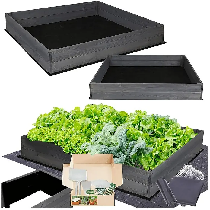 Proregal Hochbeet Growline Holz - Holz, Grau