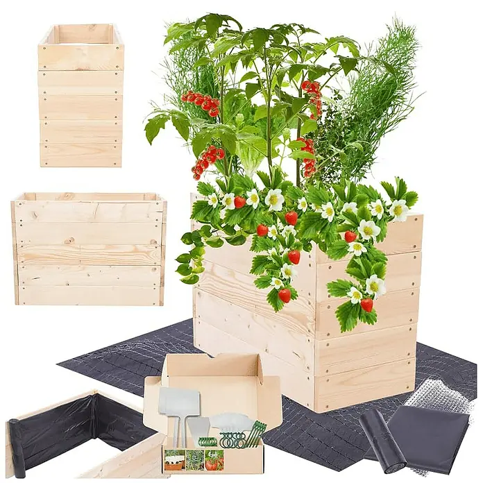 Proregal Hochbeet Growline Holz - 30 x 63 x 45 cm, Holz, Natur