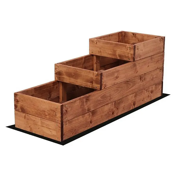 Proregal Hochbeet TREPPEN Holz - Holz, Braun