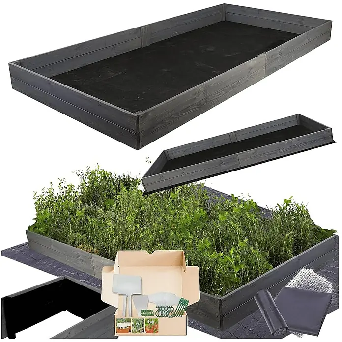 Proregal Hochbeet Growline Holz - Holz, Grau