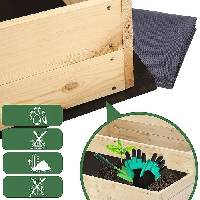 Proregal Hochbeet Growline Holz - Holz, Grau