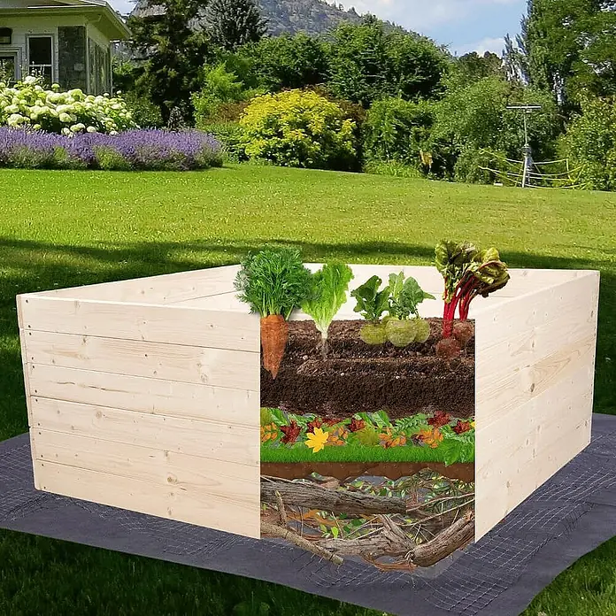 Proregal Hochbeet Growline Holz - Holz, Grau