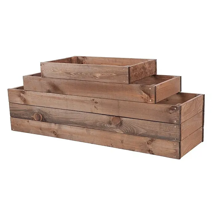 Proregal Hochbeet GardenStep Holz - Holz, Braun