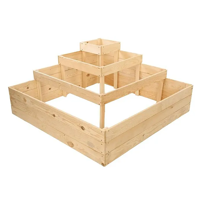 Proregal Hochbeet TREPPEN Holz - Holz, Natur