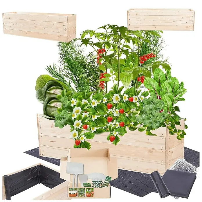 Proregal Hochbeet Growline Holz - Holz, Natur