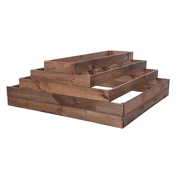 Proregal Hochbeet GardenStep Holz - 100 x 117 x 45 cm, Holz, Braun