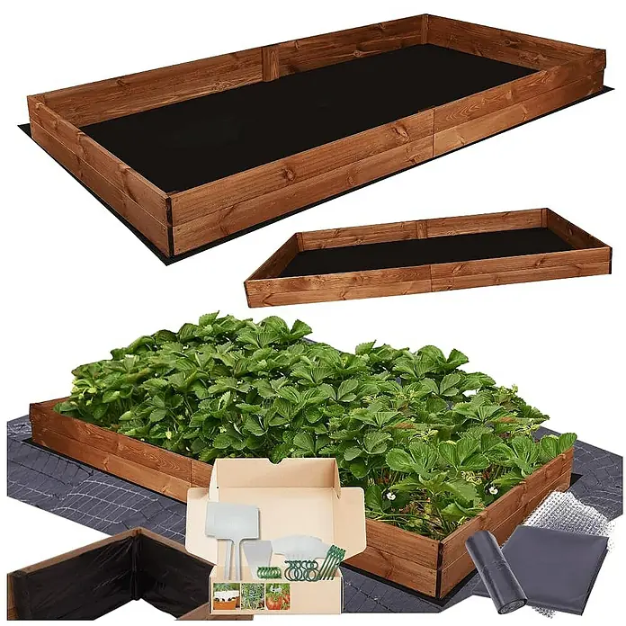 Proregal Hochbeet Growline Holz - 117 x 163 x 18 cm, Holz, Braun
