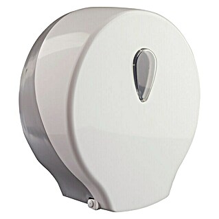 CM Baños Dispensador de papel higiénico industrial (An x Al: 30,4 x 32,6 cm, Blanco/gris)