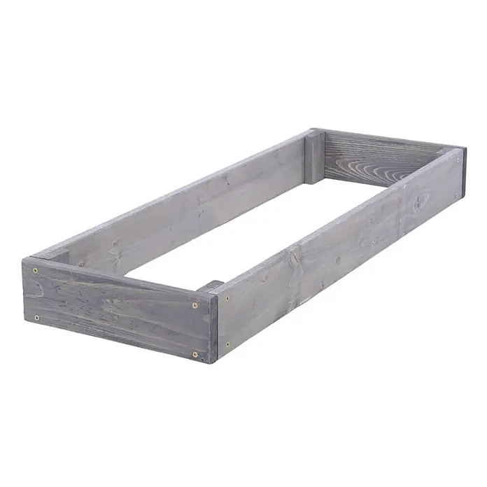 Proregal Hochbeet GardenStep Holz - 60 x 30 x 9 cm, Holz, Grau
