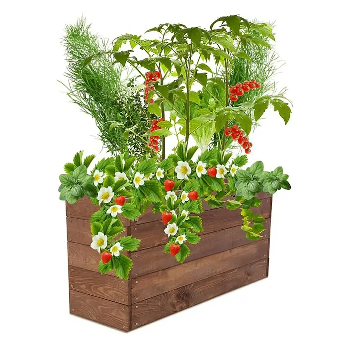 Proregal Hochbeet Growline Holz - 30 x 93 x 45 cm, Holz, Braun
