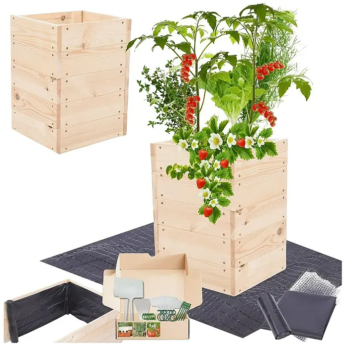 Proregal Hochbeet Growline Holz - 30 x 33 x 45 cm, Holz, Natur