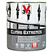 V33 Esmalte para metal Climas Extremos  (Negro, 2,5 l, Forja, A base de disolvente)