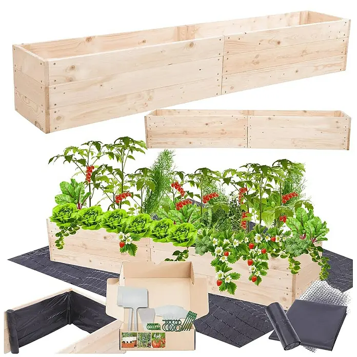 Proregal Hochbeet Growline Holz - Holz, Natur