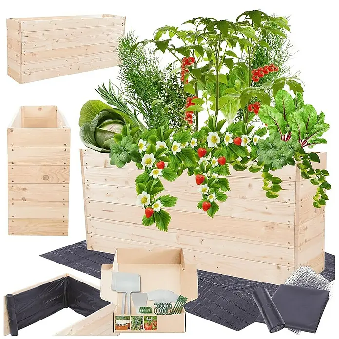 Proregal Hochbeet Growline Holz - 30 x 120 x 54 cm, Holz, Natur