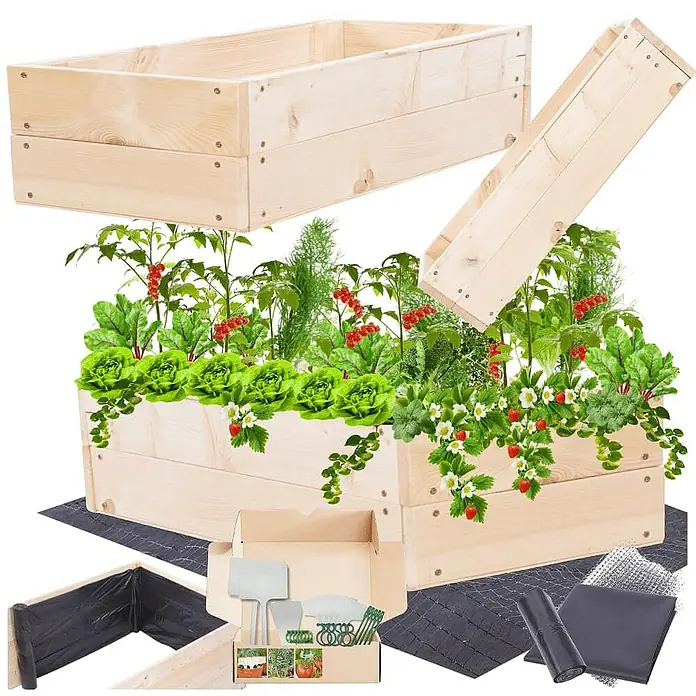 Proregal Hochbeet Growline Holz - Holz, Natur