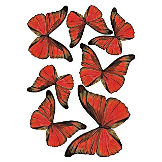 Adhesivos decorativos 3D Mariposas (Mariposa, Rojo)