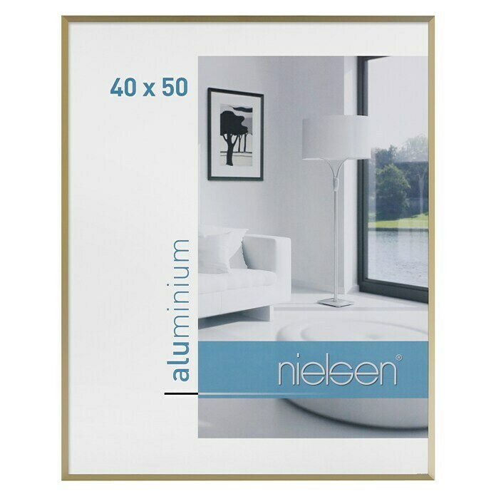 Nielsen Bilderrahmen Pixel (Gold, 40 x 50 cm, Aluminium)
