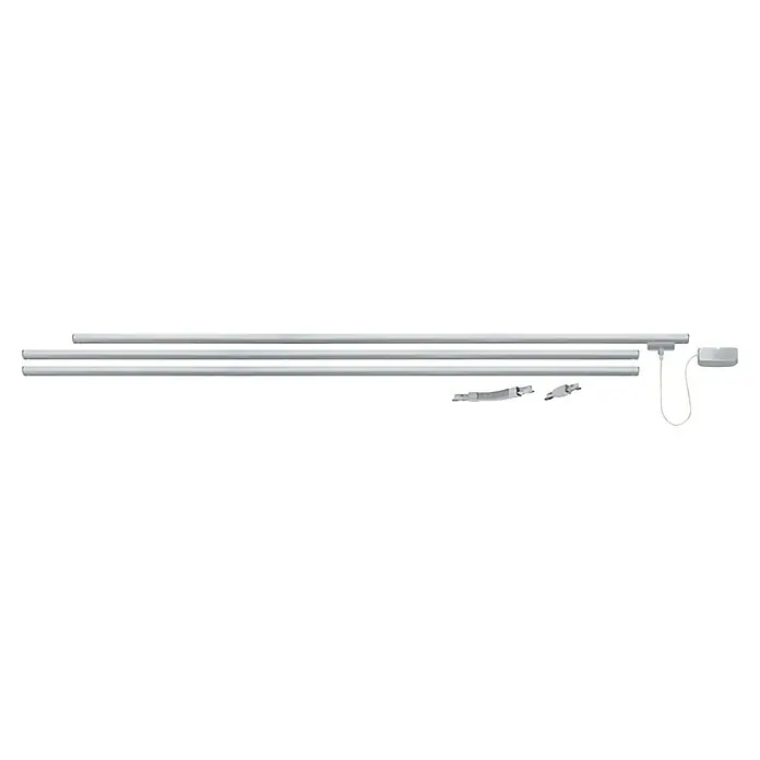 Paulmann URail Basis-Set - 3,1 m, Metall, Max. Leistung: 1.000 W - Drei LED-Leuchten mit Zubehör: Eine stilvolle Beleuchtungslösung für moderne Innenräume, inklusive Befestigungen und Netzkabel.