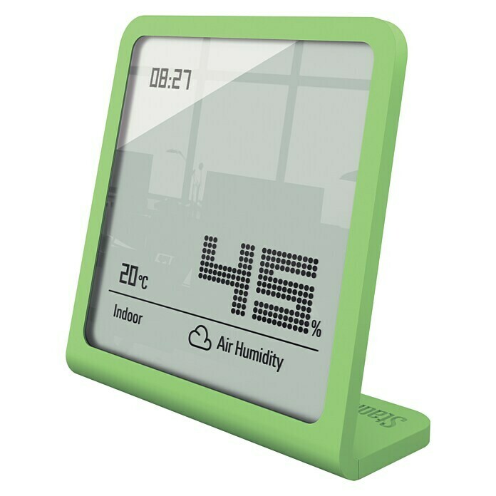 Stadler Form Digitales Thermo-Hygrometer SelinaDigital, Lime Front View